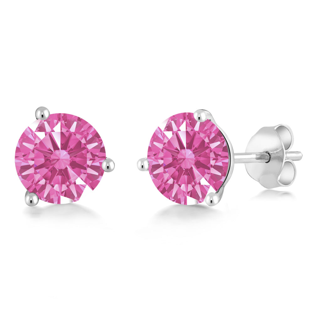 Pink Zirconia_14K White Gold_Earrings in 14K White Gold