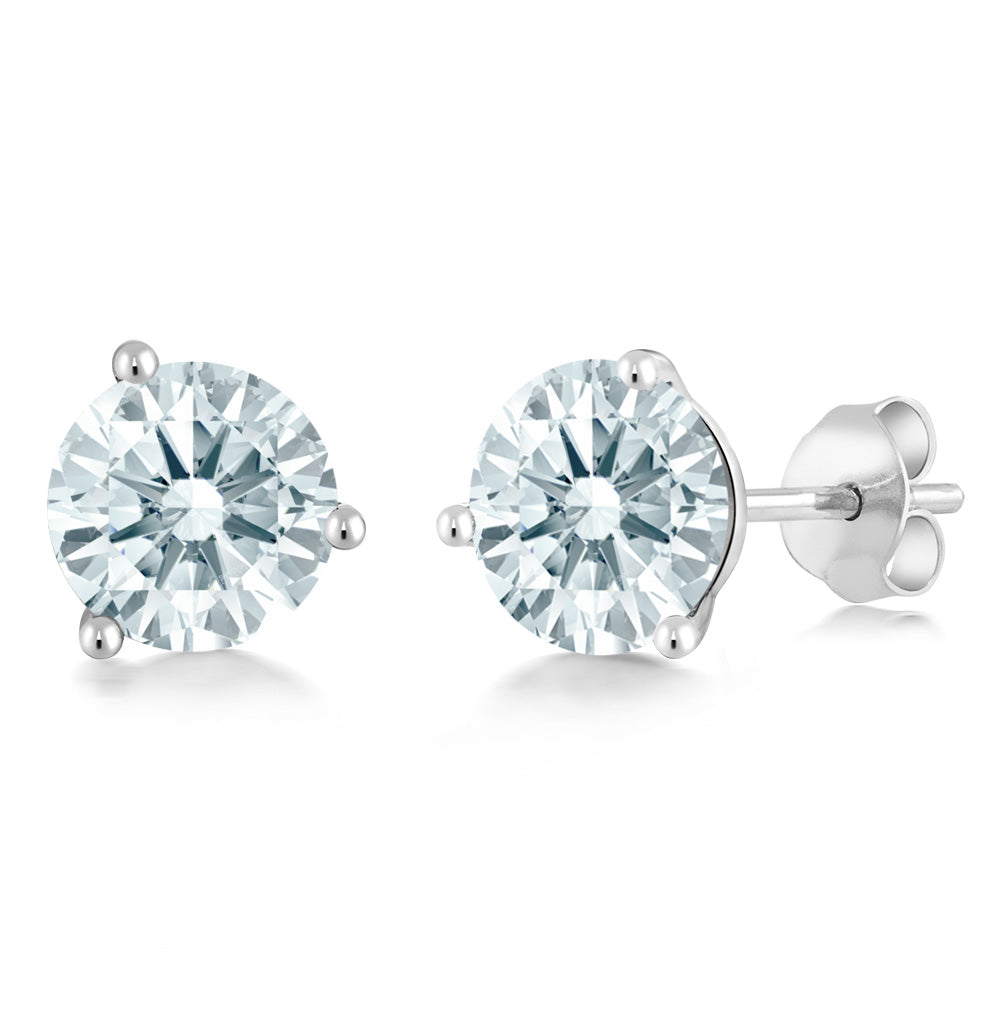 White Zirconia_14K White Gold_Earrings in 14K White Gold