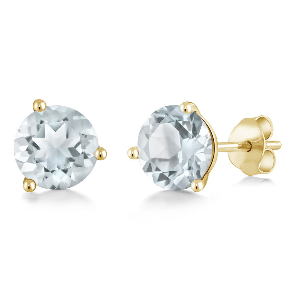 Sky Blue Topaz - November_14K Yellow Gold_Earrings in 14K Yellow Gold