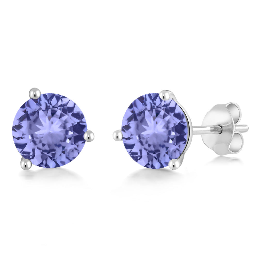 Tanzanite - December_14K White Gold_Earrings in 14K White Gold