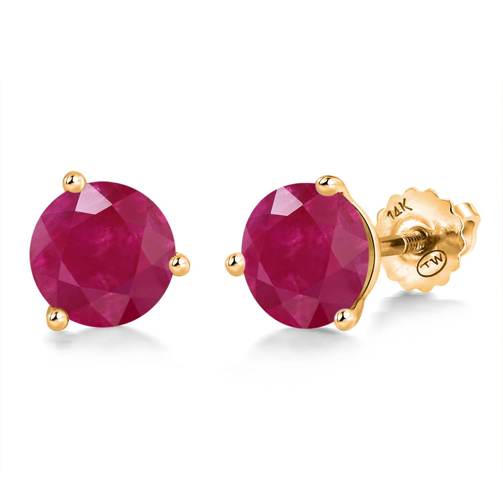 Ruby_Earrings in 14K Yellow Gold