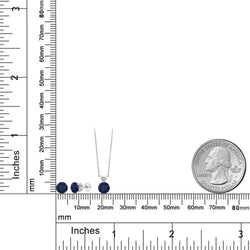 Pendant Earrings Set in 14K White Gold