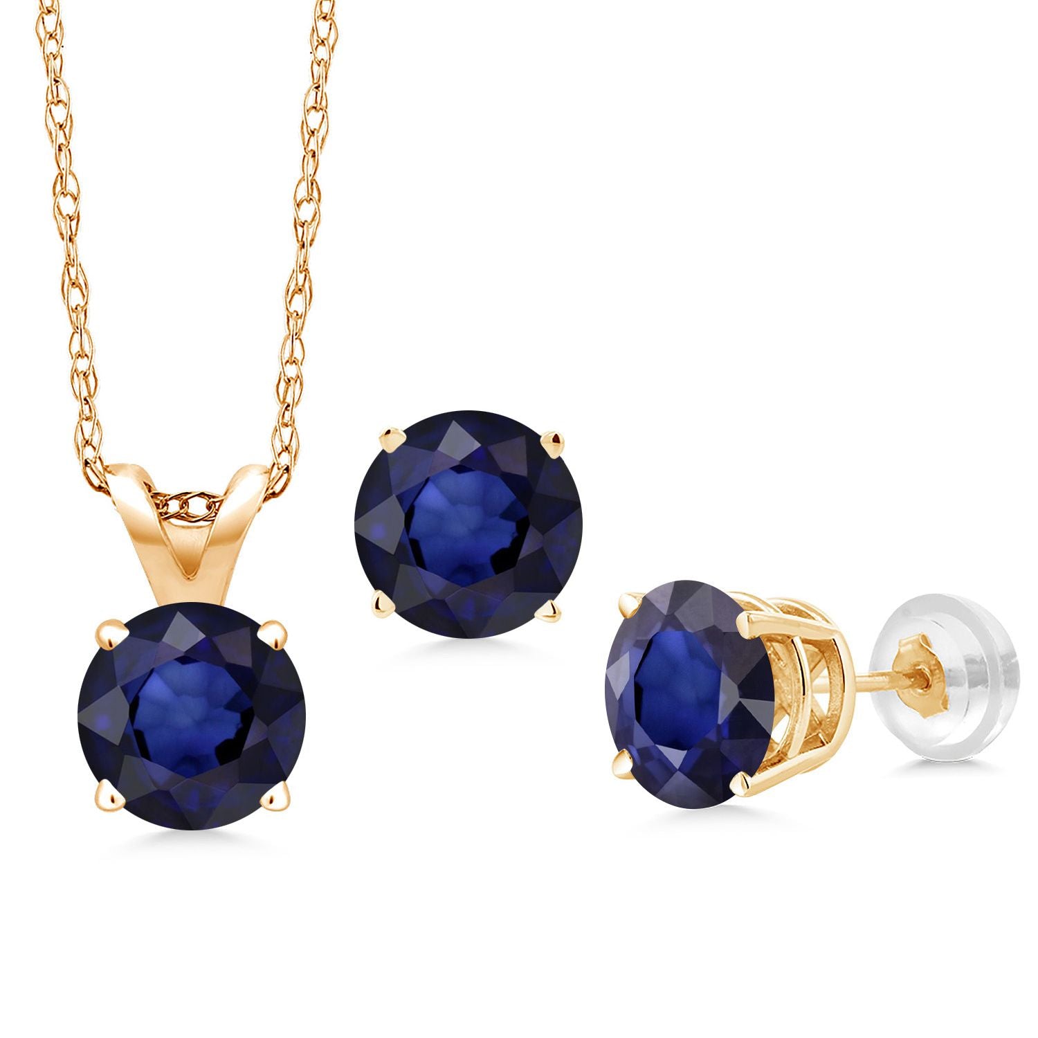 Pendant Earrings Set in 14K White Gold