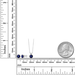 Pendant Earrings Set in 14K White Gold