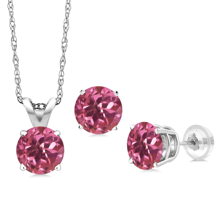Pendant Earrings Set in 14K Yellow Gold