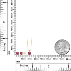 Pendant Earrings Set in 14K Yellow Gold