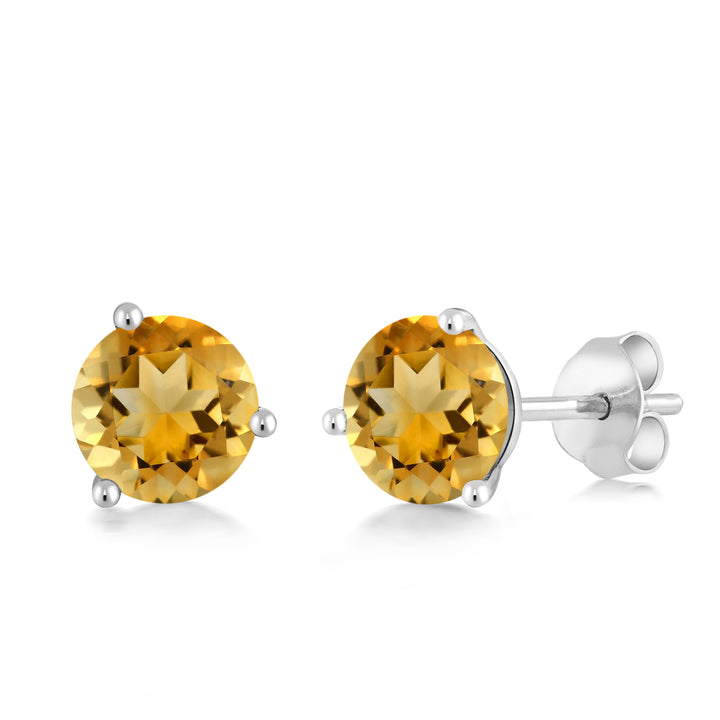 Citrine - November_Earrings in 18K White Gold