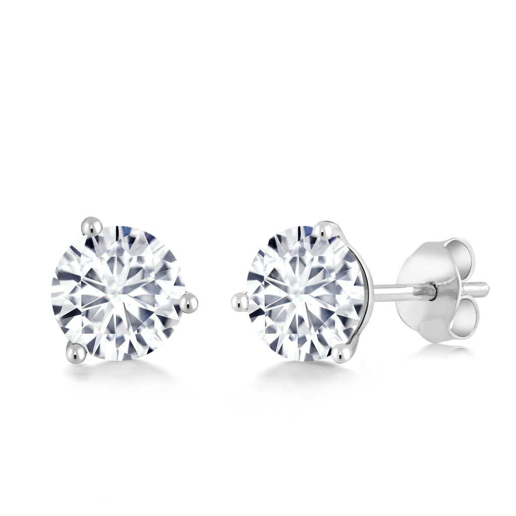 White Lab Grown Diamond - April_Earrings in 18K White Gold