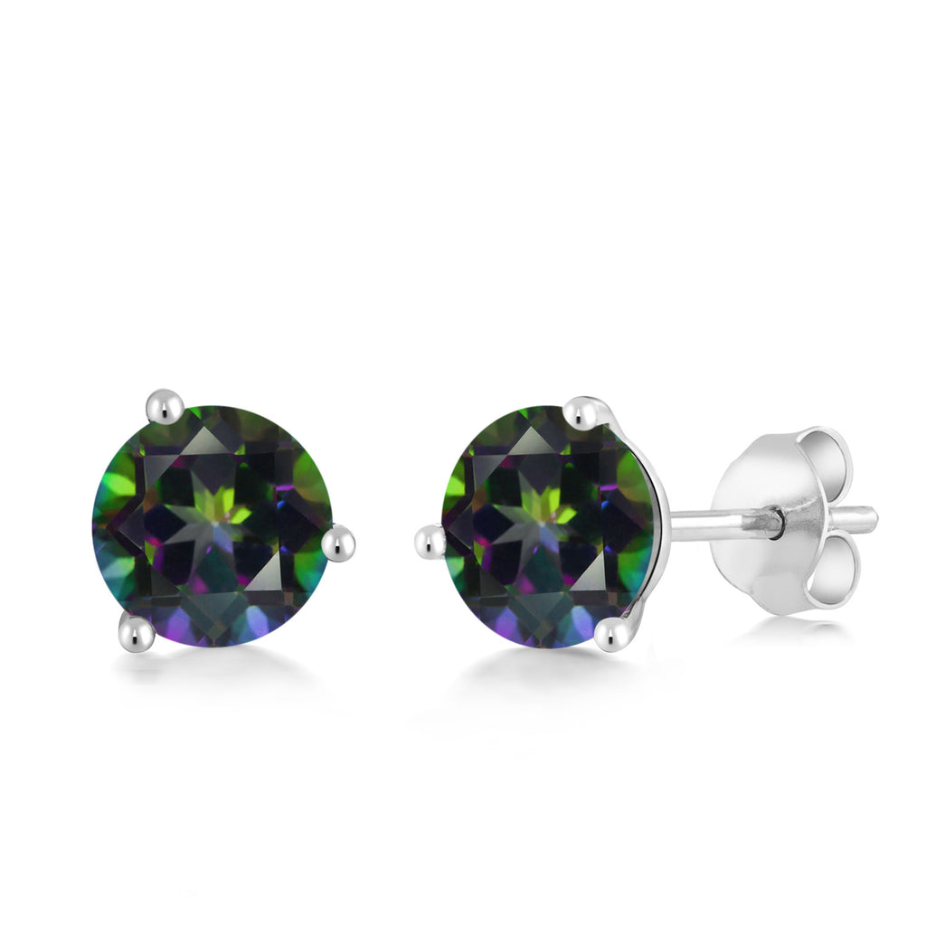 Green Mystic Topaz_Earrings in 18K White Gold