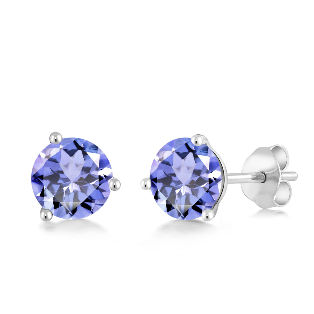Tanzanite - December_Earrings in 18K White Gold