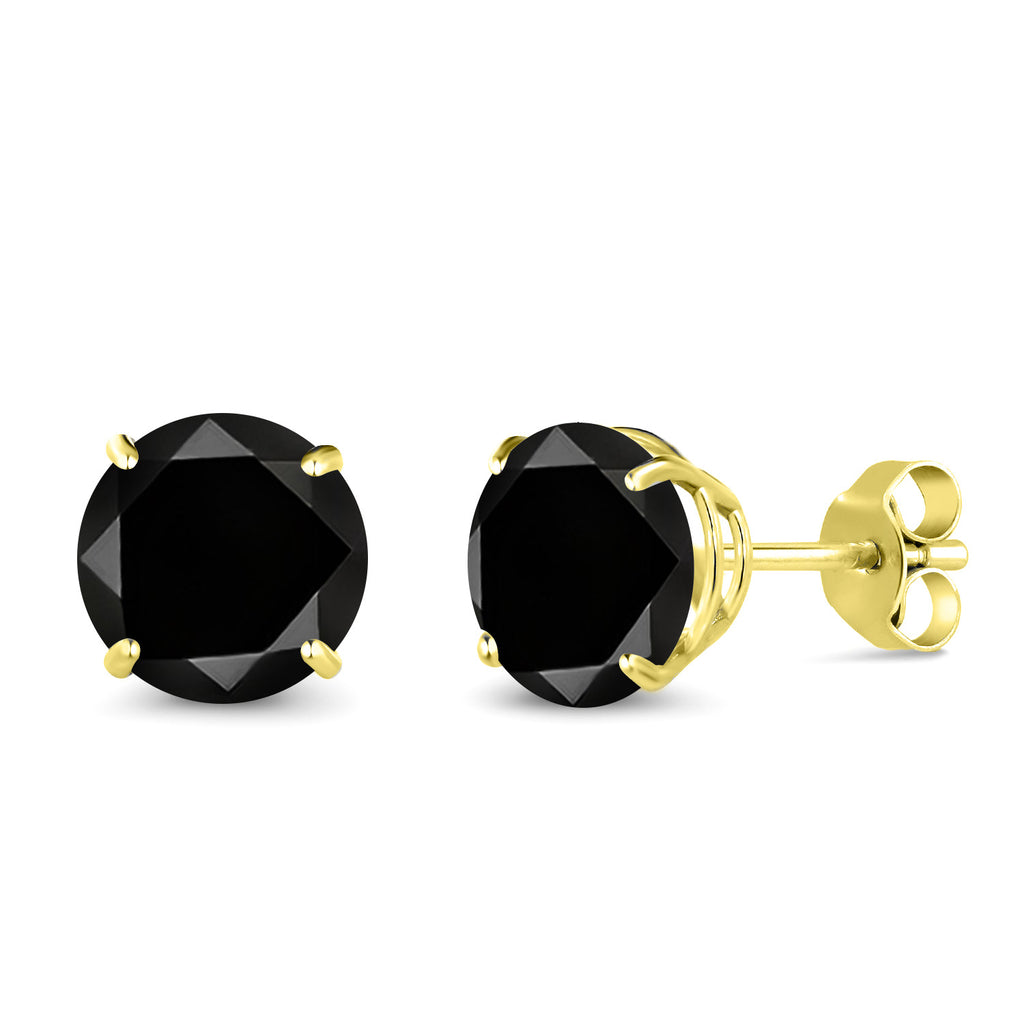 Black Diamond - April_14K Yellow Gold_Earrings in 14K Yellow Gold