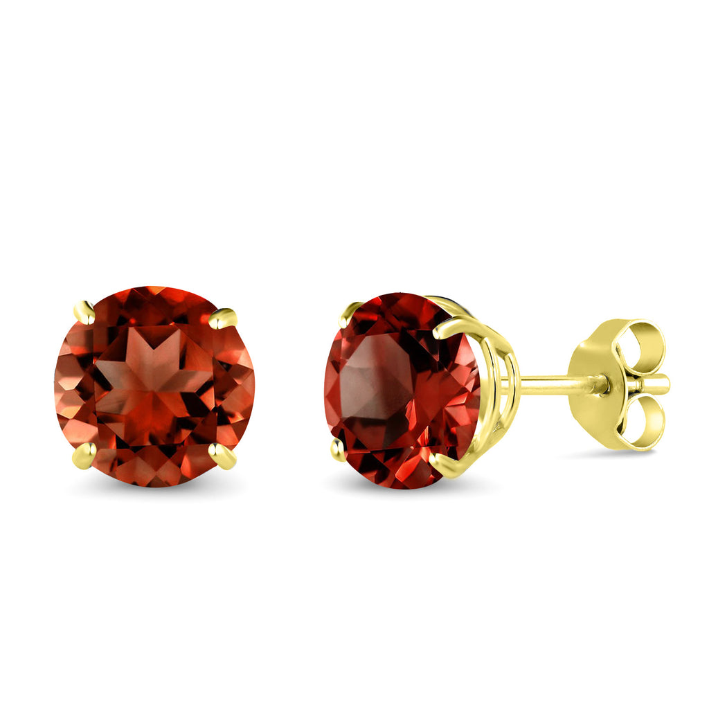 Garnet - January_14K Yellow Gold_Earrings in 14K Yellow Gold