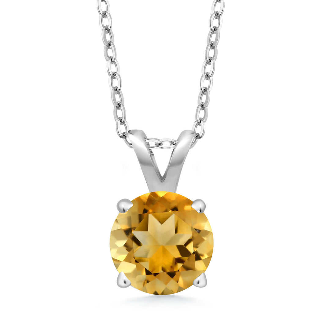 Citrine - November_Pendant in 925 Sterling Silver