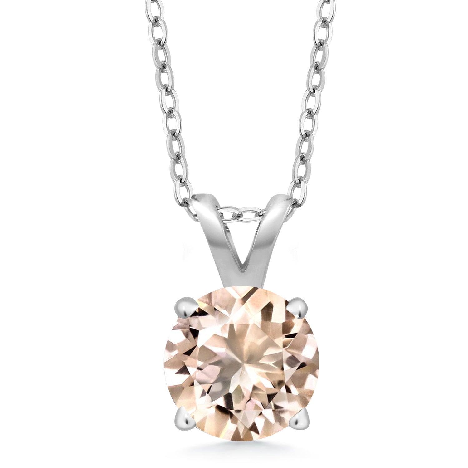 Morganite - October_Pendant in 925 Sterling Silver