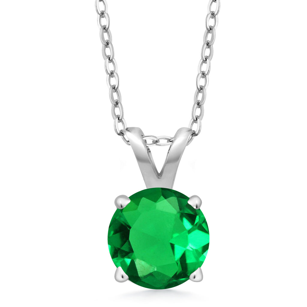 Nano Emerald - May_Pendant in 925 Sterling Silver