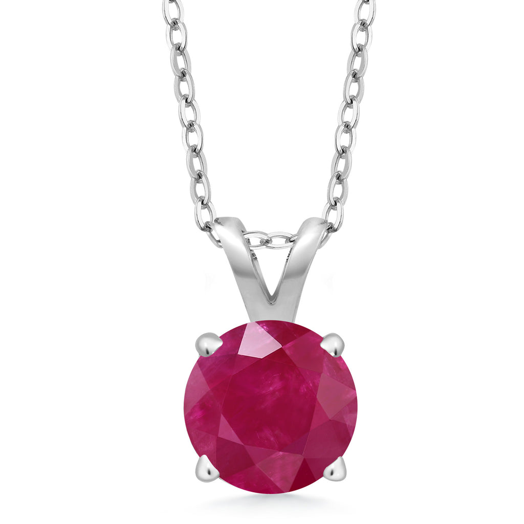 Ruby - July_Pendant in 925 Sterling Silver