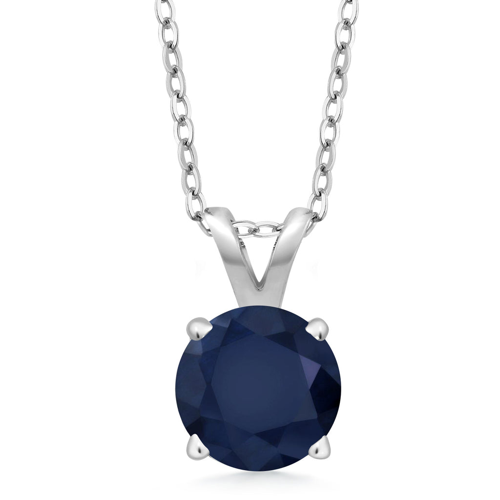 Blue Sapphire - September_Pendant in 925 Sterling Silver