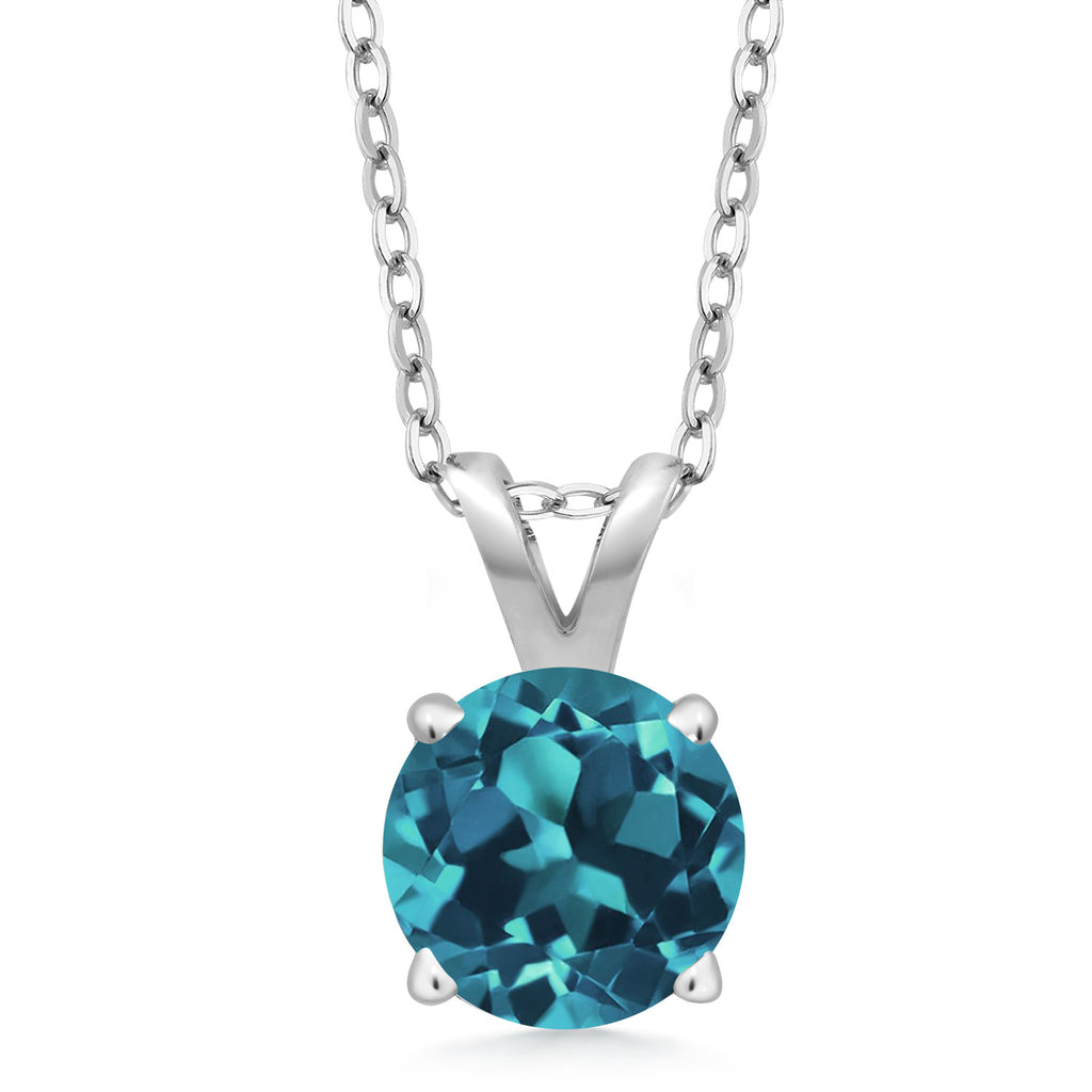 London Blue Topaz - November_Pendant in 925 Sterling Silver