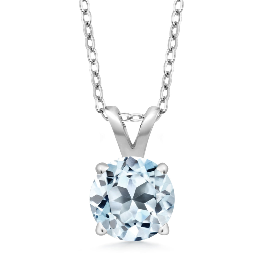Sky Blue Topaz - November_Pendant in 925 Sterling Silver