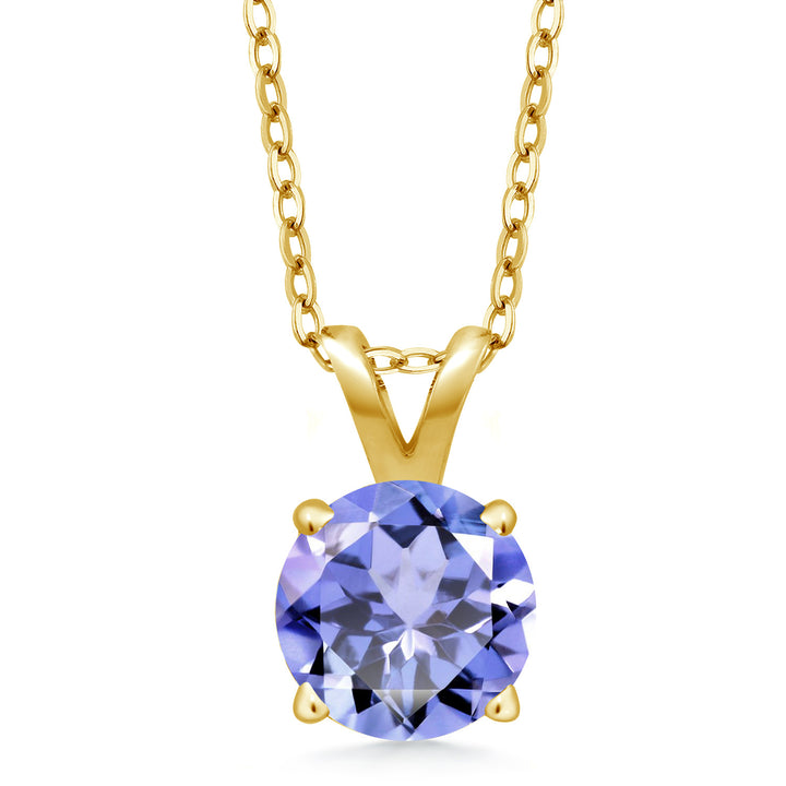 Tanzanite - December_Pendant in 925 Yellow Gold Plated Silver