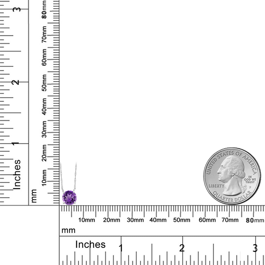 Amethyst - February_Necklace in 18K White Gold