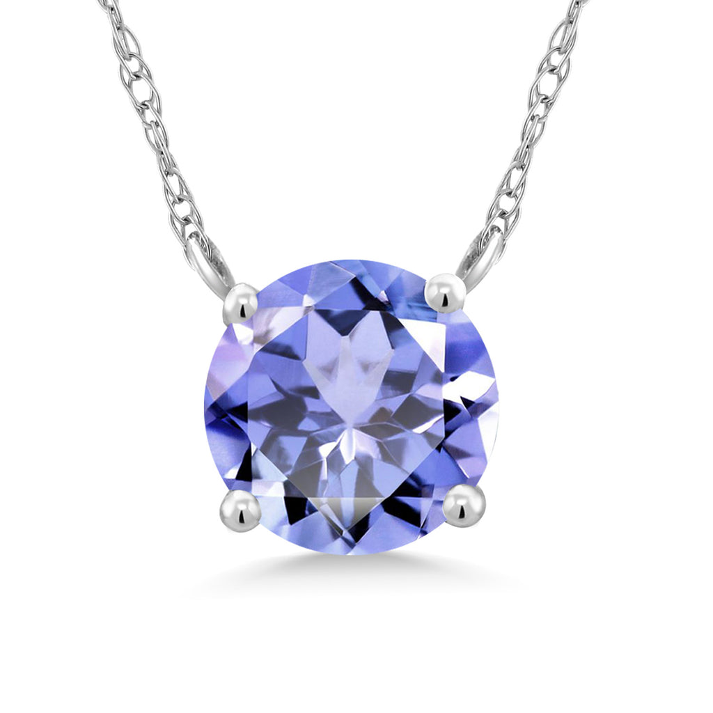 Tanzanite - December_Necklace in 18K White Gold