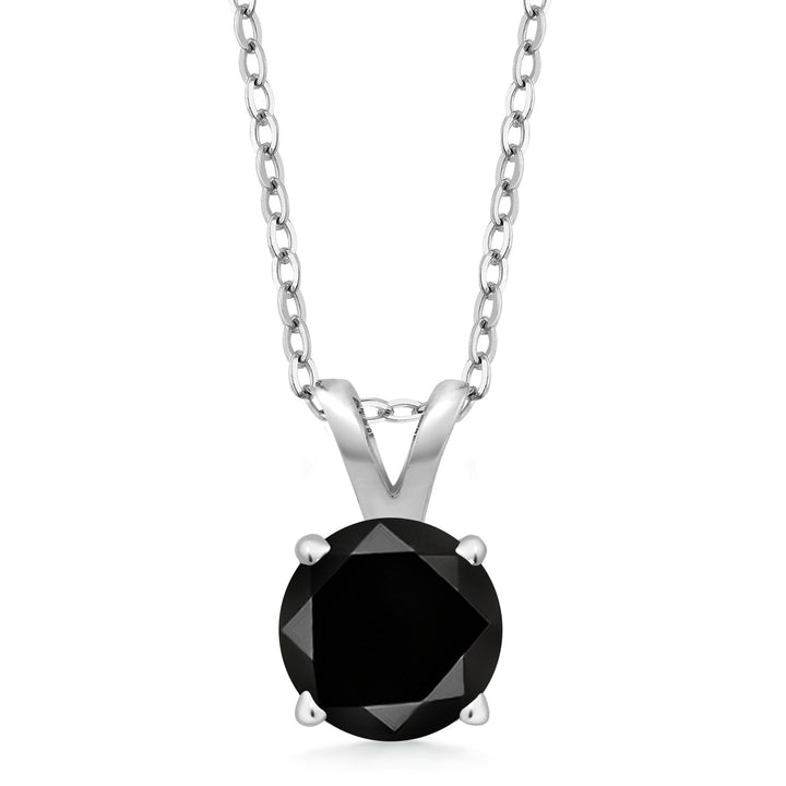 Black Diamond - April_Pendant in 925 Sterling Silver