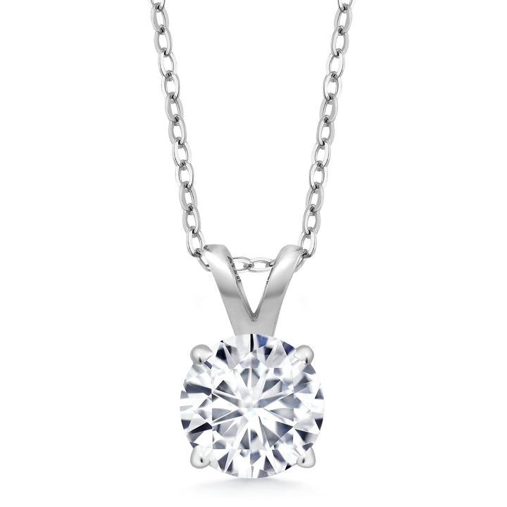 White Lab Grown Diamond_Pendant in 925 Sterling Silver