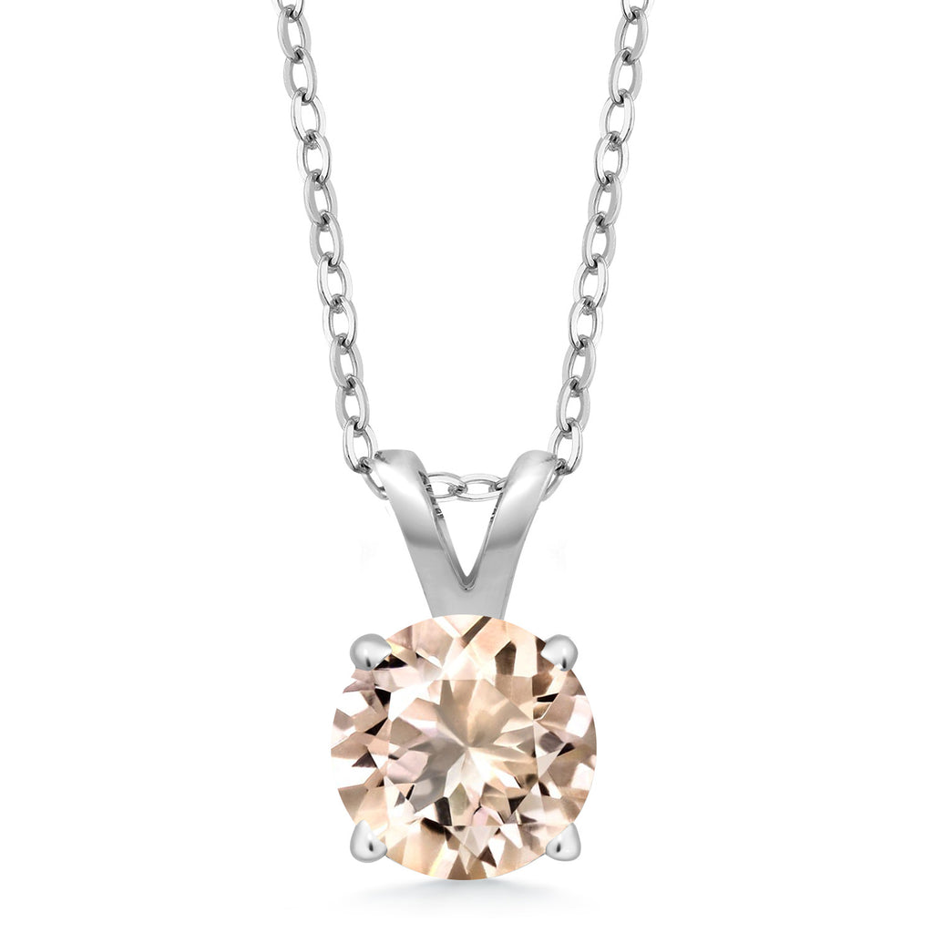 Morganite - October_Pendant in 925 Sterling Silver