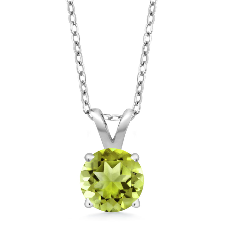Peridot - August_Pendant in 925 Sterling Silver