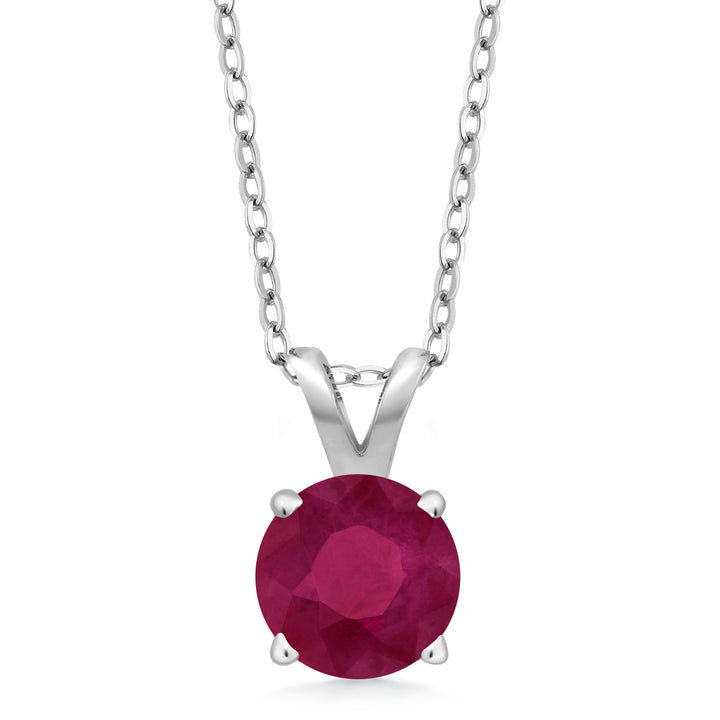 Ruby - July_Pendant in 925 Sterling Silver