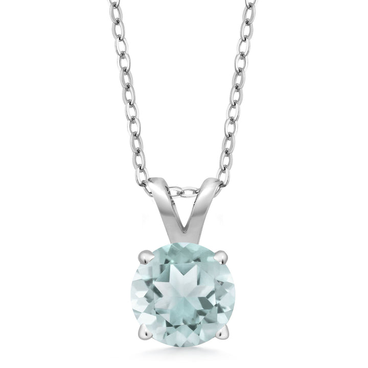 Sky Blue Topaz - November_Pendant in 925 Sterling Silver