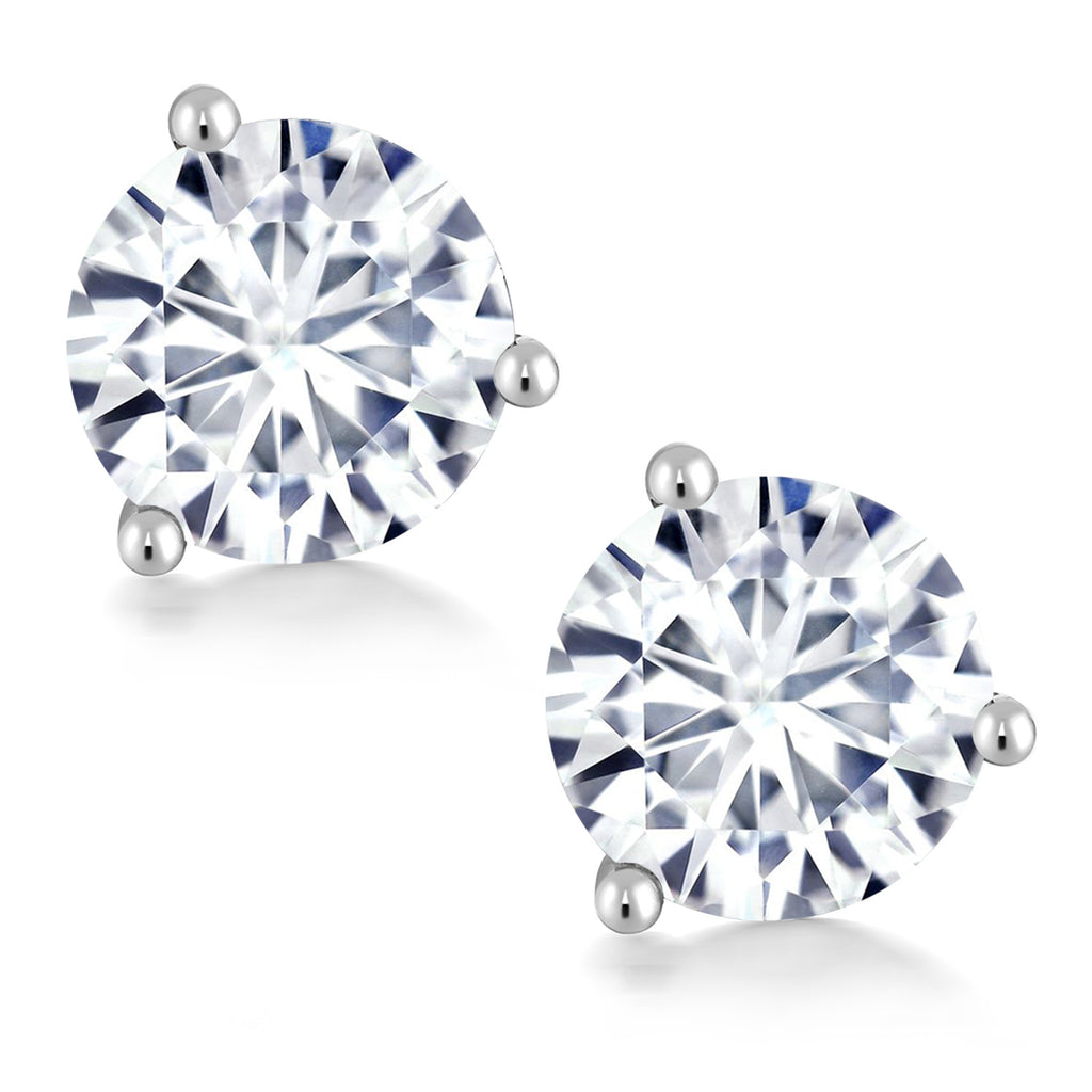 Near Colorless (GHI)_Earrings in 14K White Gold