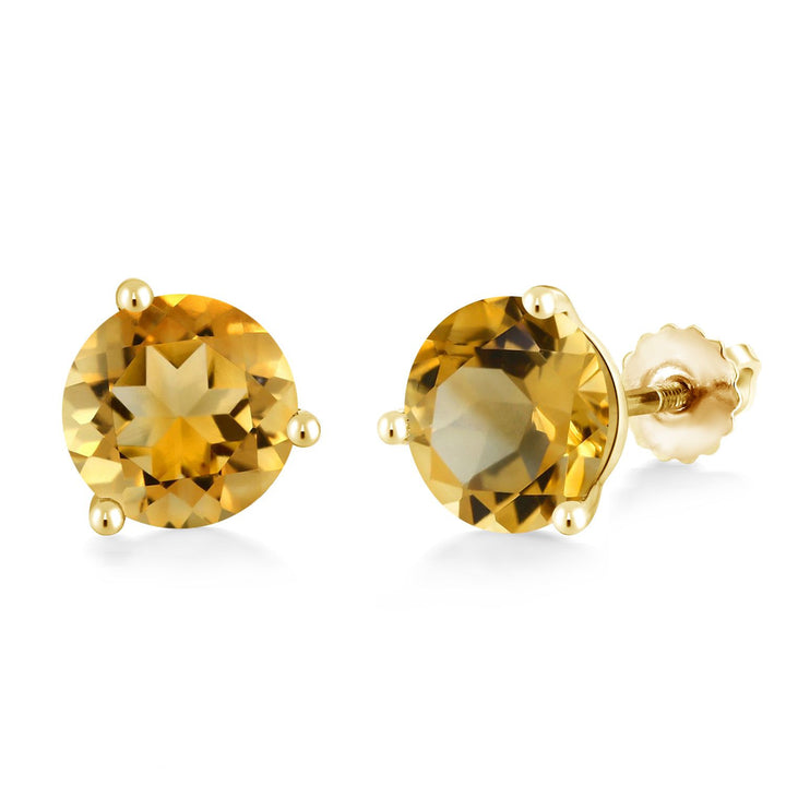 Citrine - November_Earrings in 14K Yellow Gold