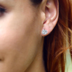 Earrings in 14K White Gold