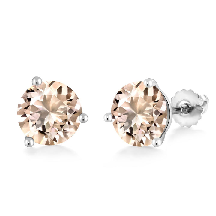 Morganite - October_Earrings in 10K White Gold