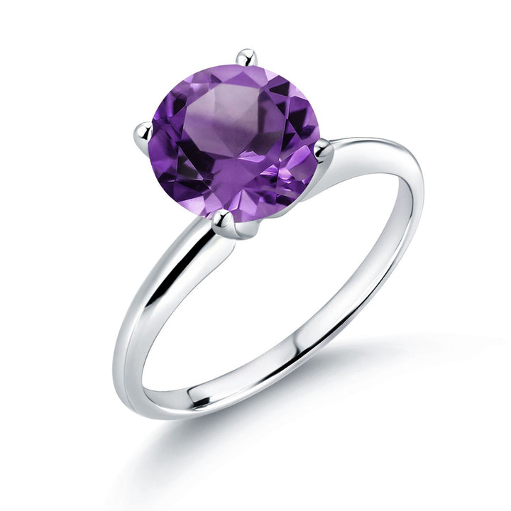 Amethyst - February_5_Ring in 14K White Gold