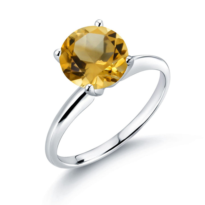 Citrine - November_5_Ring in 14K White Gold