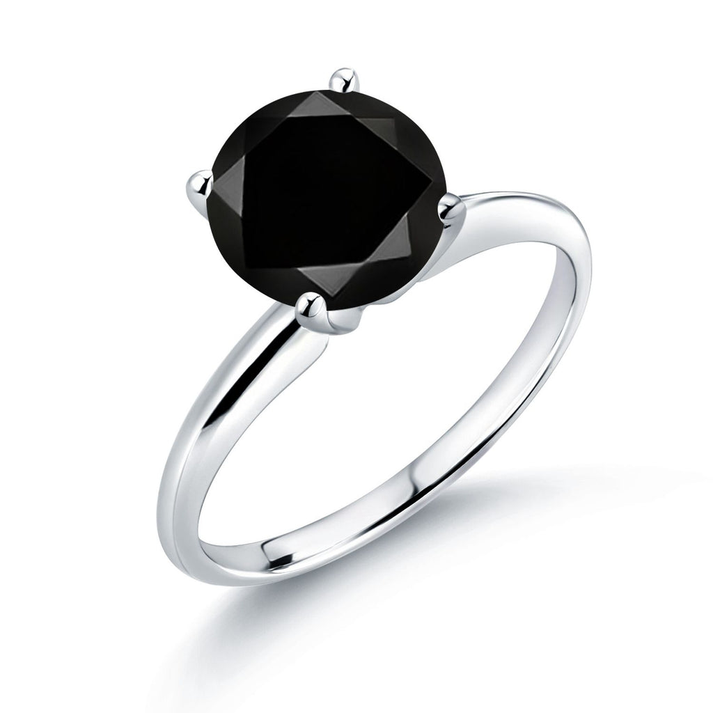 Black Diamond - April_8_Ring in 14K White Gold