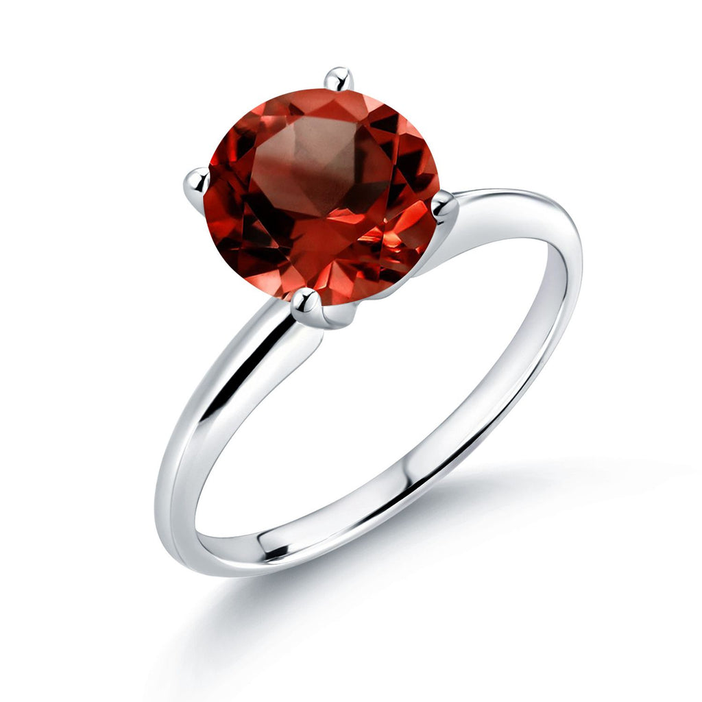 Garnet - January_6_Ring in 14K White Gold