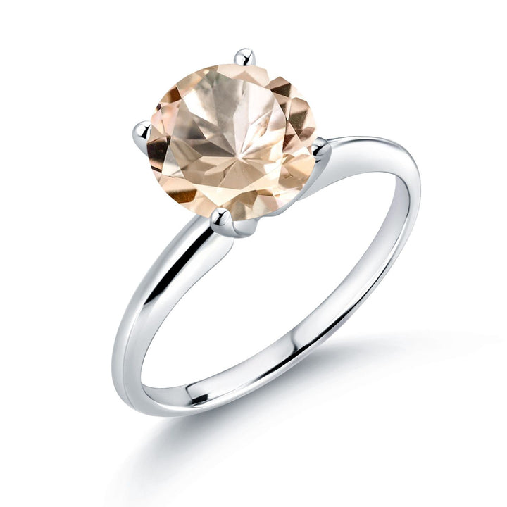 Morganite - October_5_Ring in 14K White Gold