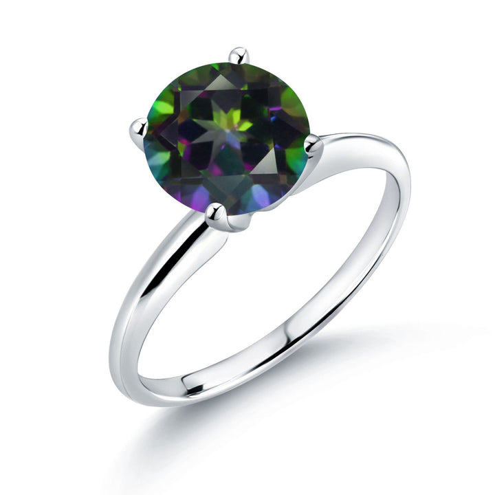 Green Mystic Topaz_5_Ring in 14K White Gold