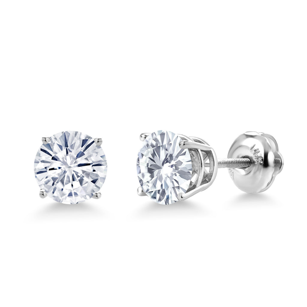 White Lab Grown Diamond - April_Earrings in 14K White Gold