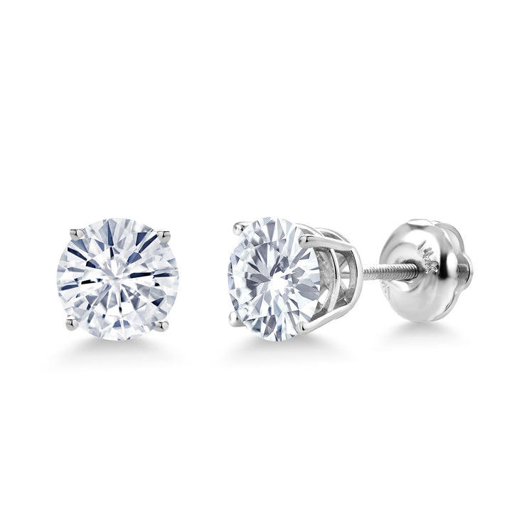White Lab Grown Diamond - April_Earrings in 14K White Gold