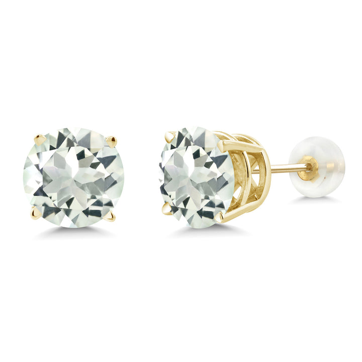 Prasiolite_14K Yellow Gold_Earrings in 14K Yellow Gold