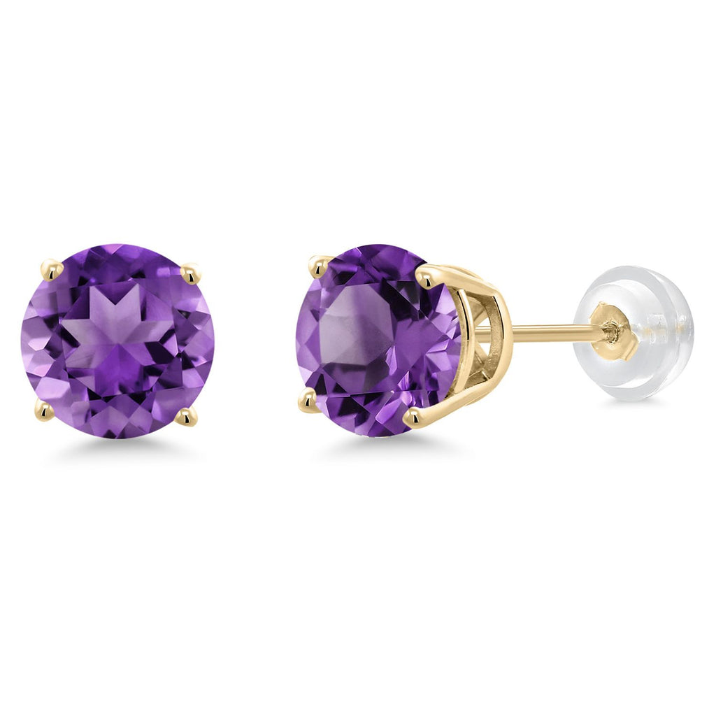 Amethyst - February_14K Yellow Gold_Earrings in 14K Yellow Gold