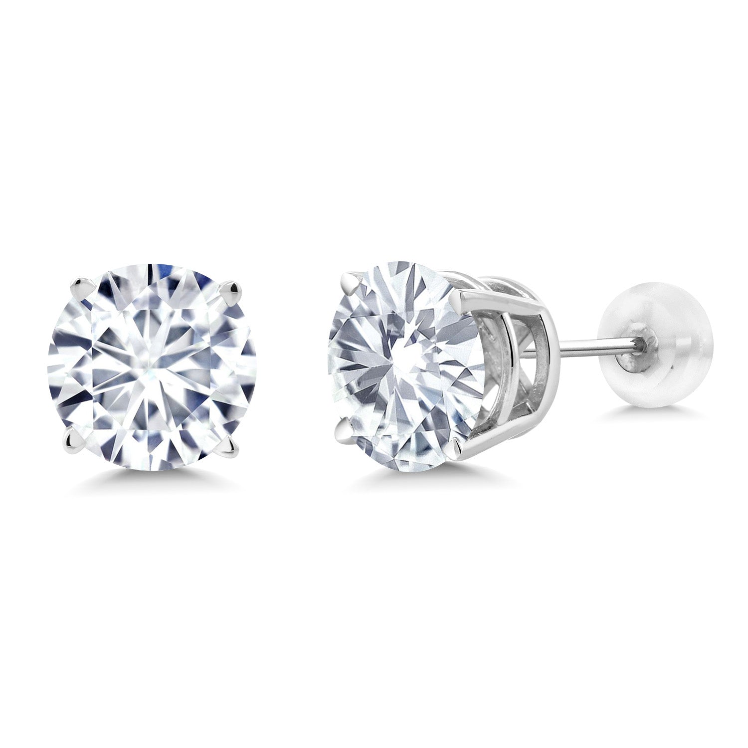 Charles & Colvard Moissanite - April_14K White Gold