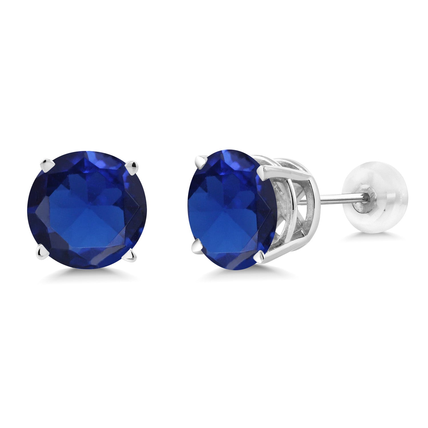 Blue Created Sapphire - September_14K White Gold