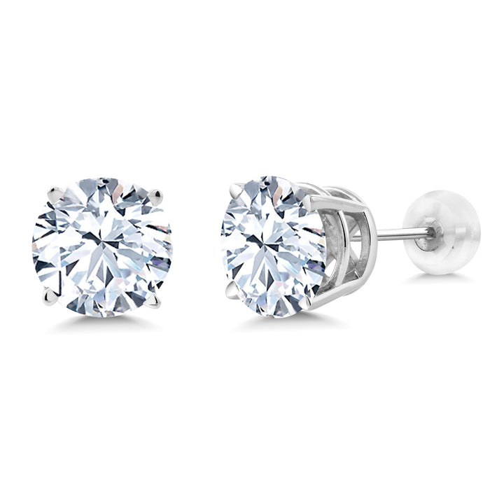 White Zirconia_14K White Gold_Earrings in 14K White Gold