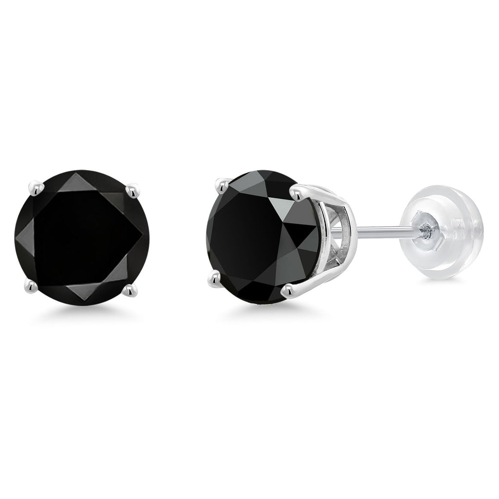 Black Diamond - April_14K White Gold_Earrings in 14K White Gold